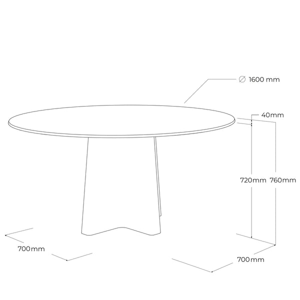 Esstisch XX - Eiche Natur 160cm