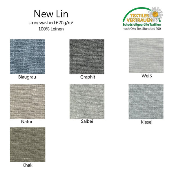 Leinen - Schlafsofa BIDART NEW LIN stonewashed