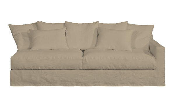 Longchair für Leinen Sofa. Bezüge abnehmbar und waschbar. 