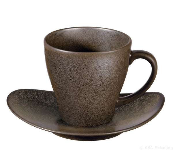 COFFEE CUP CUBA brown set of 6