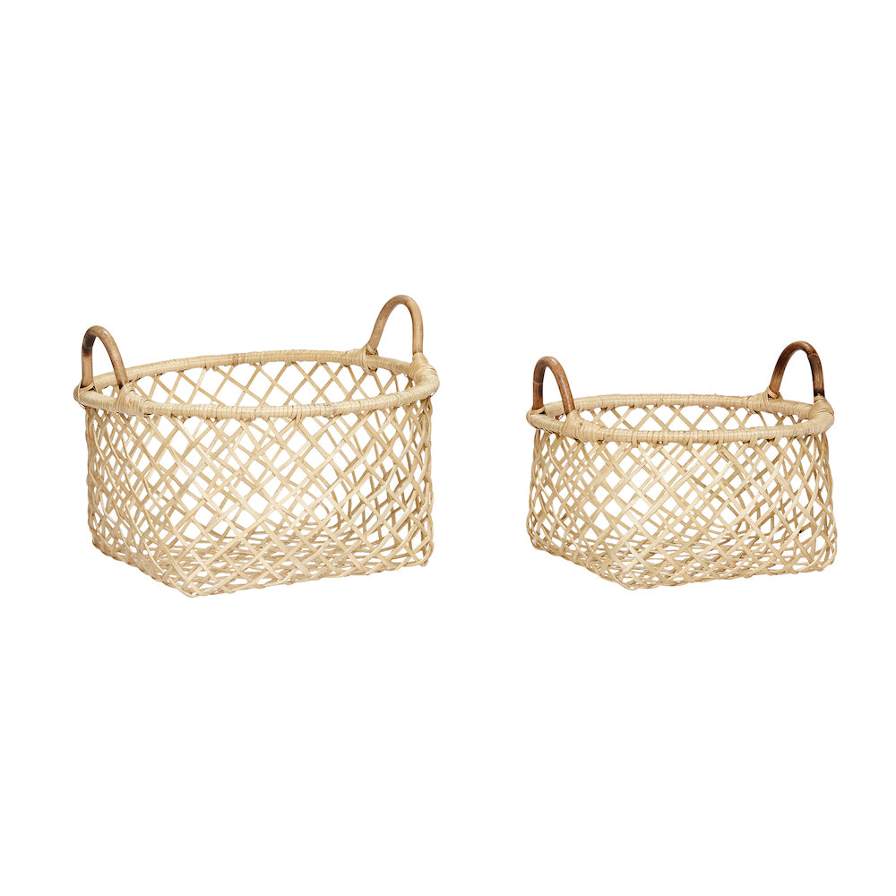 BASKET rattan set of 2