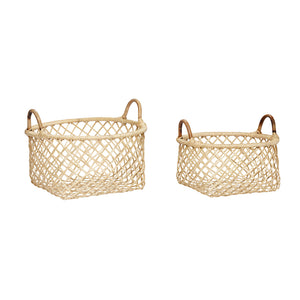 BASKET rattan set of 2