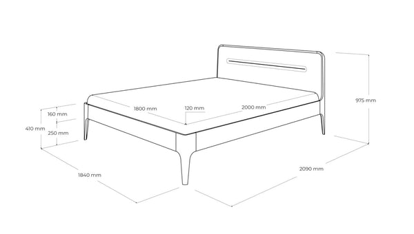 Bed AIRA - solid oak