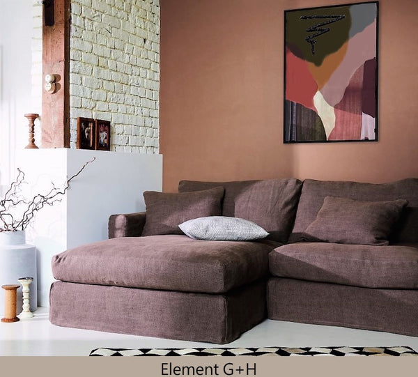 Leinen - Sofa BISCARROSSE NEW LIN stonewashed