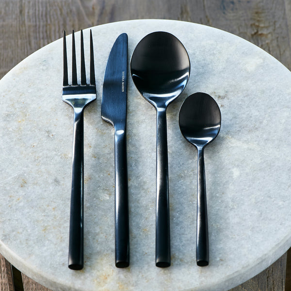 RM LOFT cutlery set black