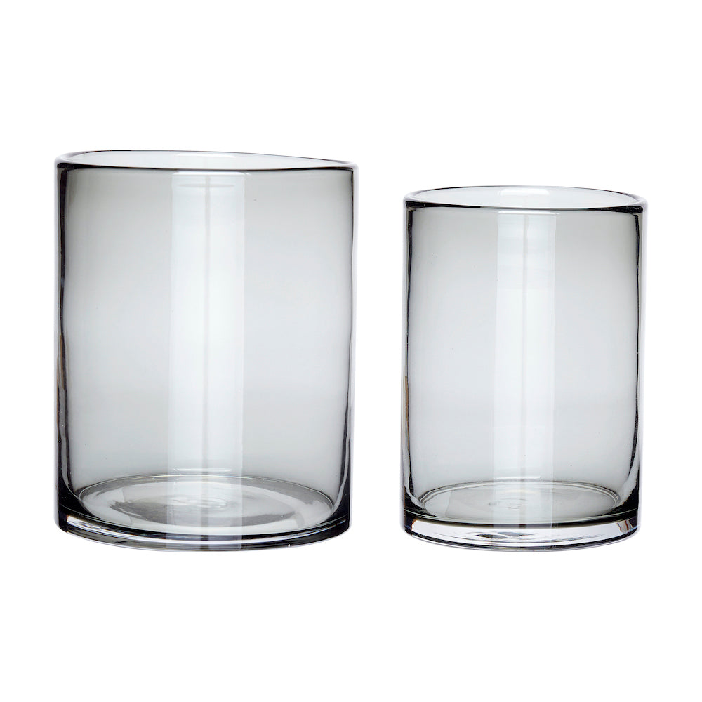 VASE 2er Set Grau