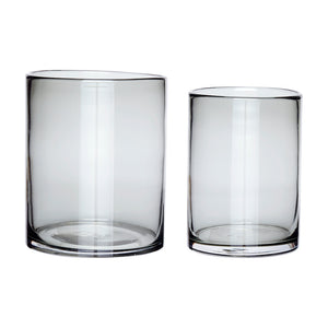 VASE 2er Set Grau