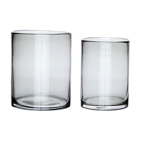 VASE 2er Set Grau