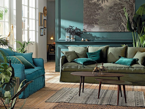 Schlafsofa mit Matratze. Verschiedene Elemente wie: Sessel, Ottomane, Schlafcouch, Hocker, etc. erhältlich. Leinenbezug ist für Allergiker geeignet, schmutzresistent und kühlend angenehm. In verschiedenen Farben und zwei Leinenausführungen erhältlich. Hergestellt in Frankreich aus 100% Leinen, ÖKO-Tex zertifiziert.