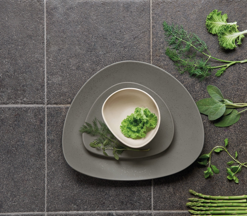 DINNER PLATE CUBA gray set of 6