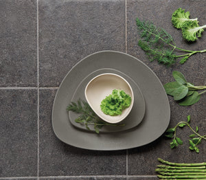 DINNER PLATE CUBA gray set of 6