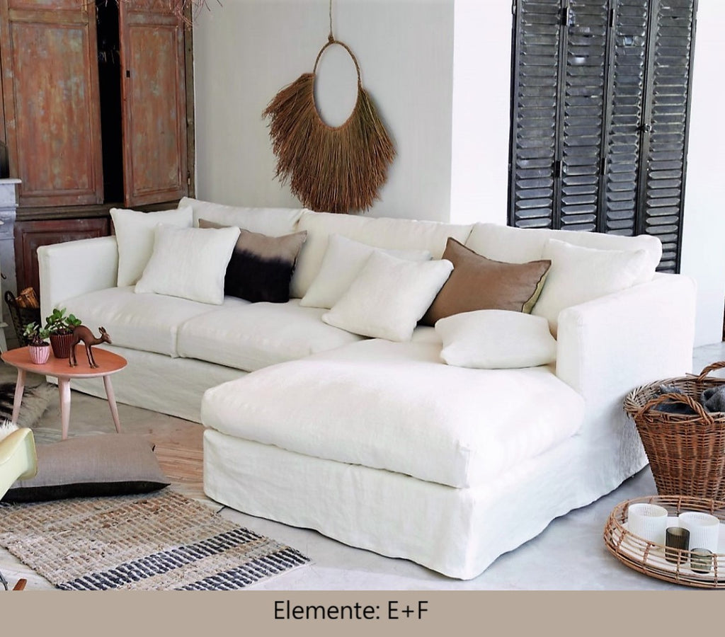 Leinen Sofa NOMAD SWEET LIN Landhausstil – Style4Rooms