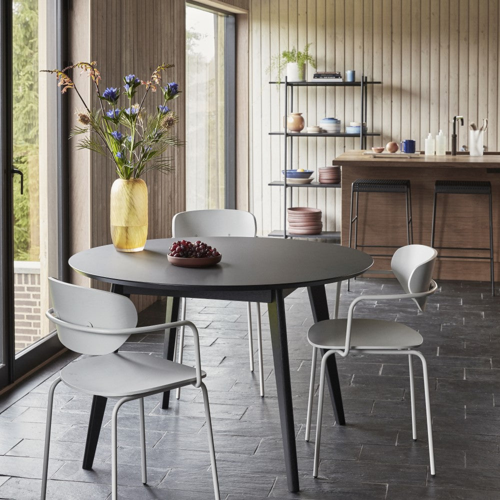 DINING TABLE ROUND BLACK