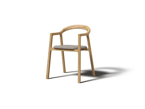 TUBA armchair with upholstered seat