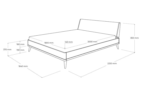 Bed TERRA - solid oak